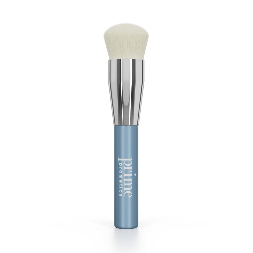 PrimeSkin Foundation Brush hero shot, the over-50 makeup brush built for sensitive, mature skin