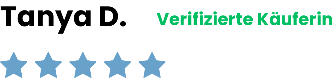 Verifizierte Käuferin Bewertung