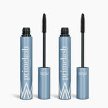 Two blue tubes of PrimePrometics™ 2pcs PrimeLash Mascara with black wands stand upright on a white background. The tubes are labeled “PrimeLash Lengthening & Volumizing Mascara,” designed for women over 50.