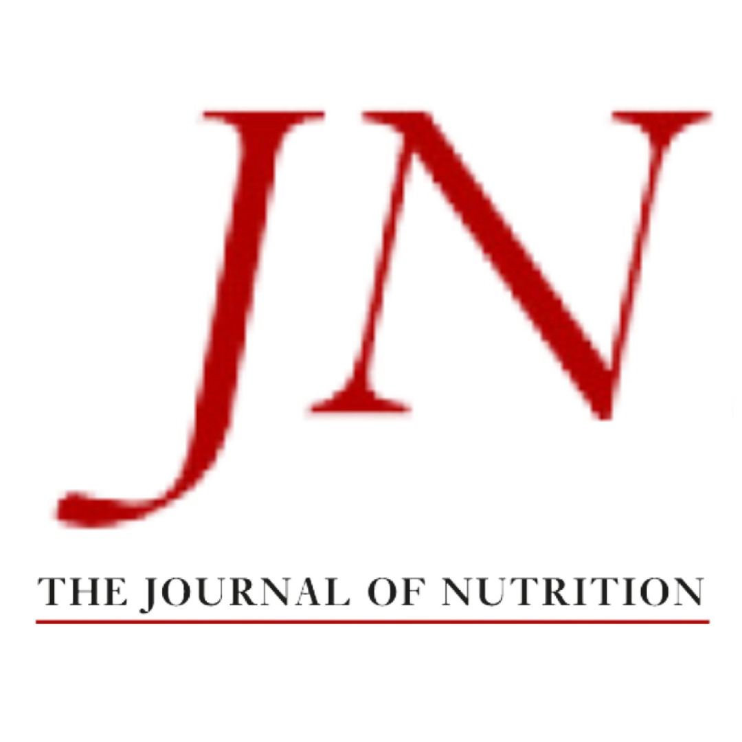 Logo for The Journal of Nutrition, featuring large red letters JN above the text “The Journal of Nutrition” in black uppercase letters with a horizontal line above the text.