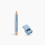 The PrimePrometics™ Concealer + Sharpener features a thick, light blue concealer pencil labeled "prime" standing upright next to its matching blue sharpener, all displayed on a plain white background.