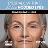 Prime Prometics PrimeEyes Eye Brightener in Estrella before-and-after on a mature face: eyeshadow that loves hooded eyes and erases darkness