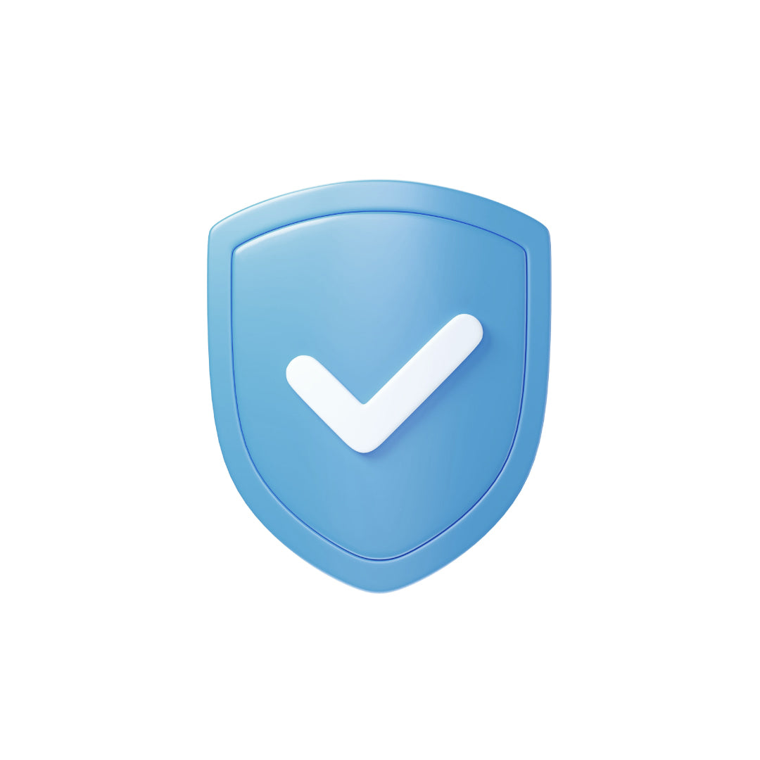 A light blue shield icon with a white checkmark, representing security and protection, illustrates PrimePrometics™ Shipping Insurance on a plain white background.