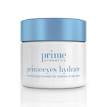 Prime Prometics PrimeEyes Hydrate jar centered on a white background, intense nourishment eye cream for mature under eyes