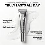 Prime Prometics Airbrushed Skin Primer for makeup truly lasts all day: blurs pores and lines, refines texture, locks makeup in place, airbrushed finish