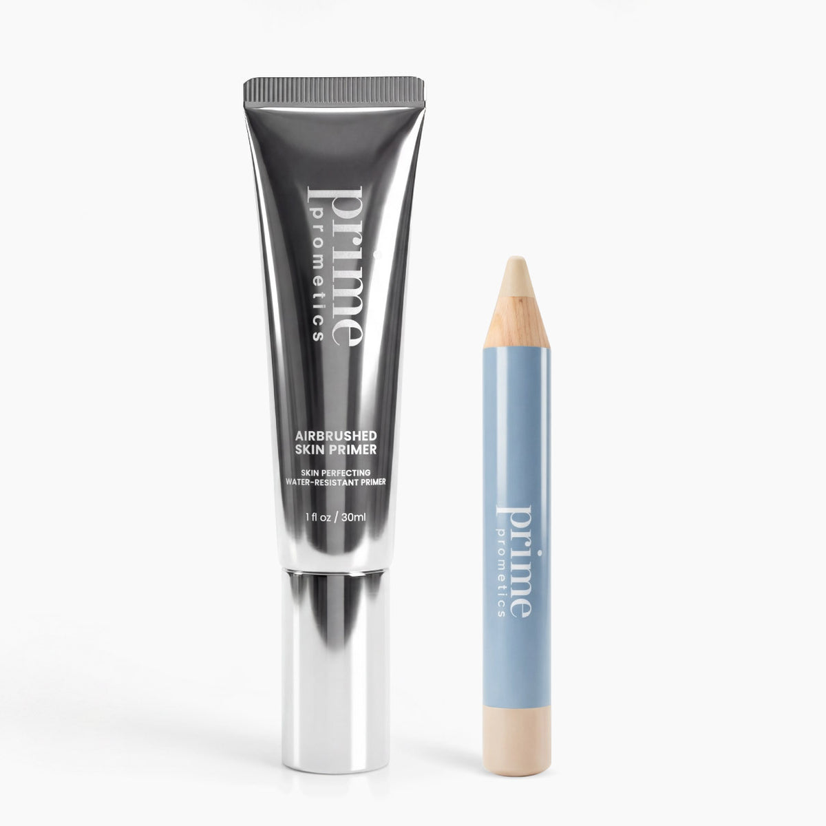 Prime Prometics airbrushed skin primer and concealer stick on a white background