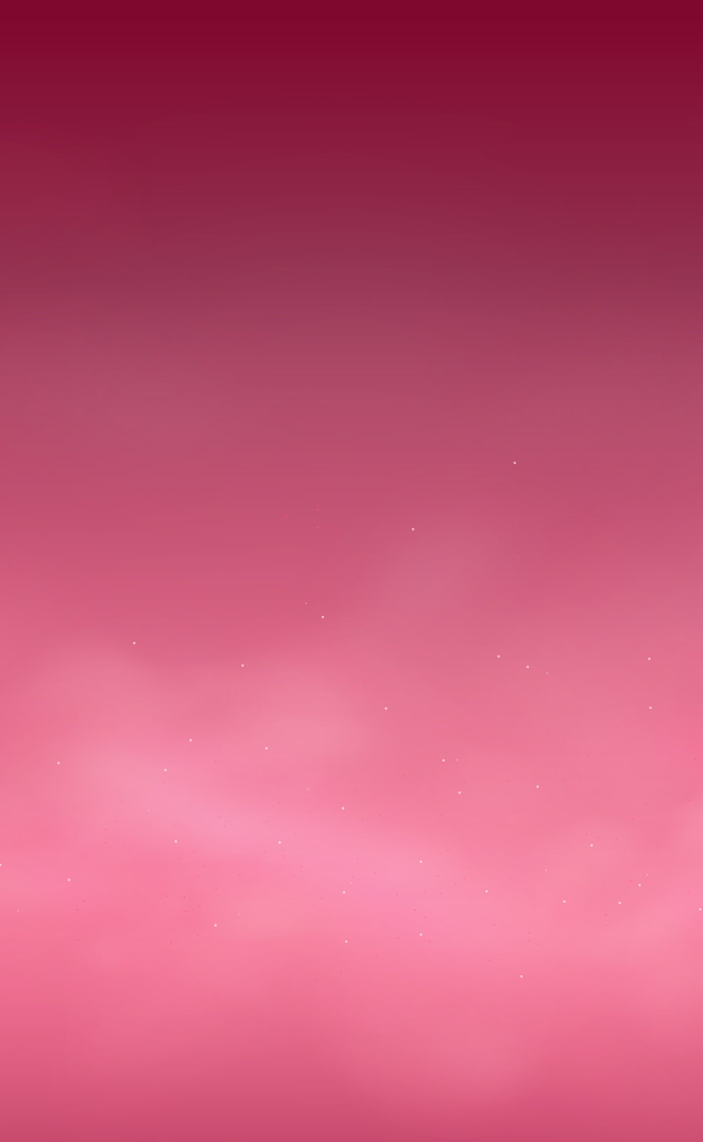 A soft pink gradient sky with tiny white specks resembling distant stars or particles, creating a calm and dreamy atmosphere.