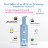 PrimeHair Lush N' Thick: growth boosting, moisture retaining, frizz-free shampoo with double the hair growth-boosting ingredients—biotin, hop plant, Japonica, cedarwood oil, glycerin and wheat protein