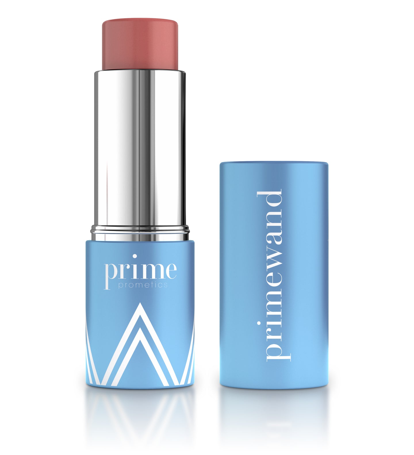 Prime Prometics PrimeWand Nude stick with cap removed on a white background