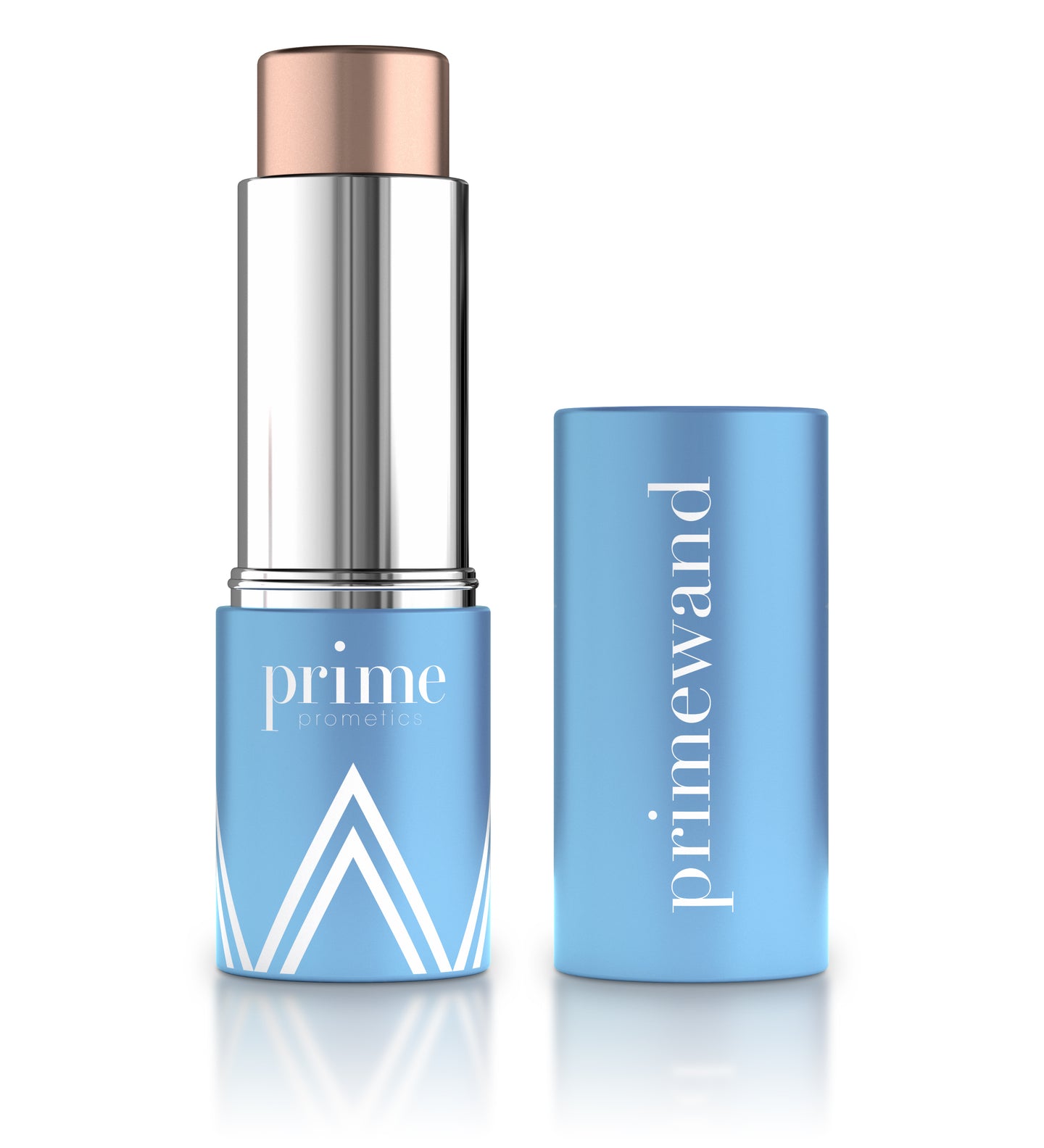 Prime Prometics PrimeWand Pearl shimmer stick with cap displayed beside it on a white background