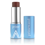 Prime Prometics PrimeWand Pigment stick in a wine-berry shade shown beside its blue cap